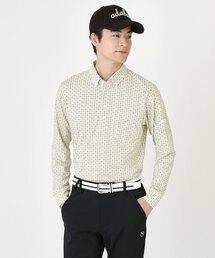 adabat（アダバット）の「小紋柄プリントP長袖ポロシャツ（ポロシャツ・メンズ）」