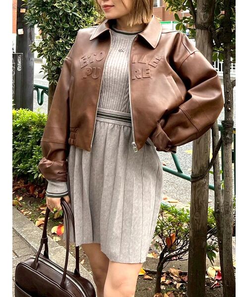 CALNAMUR(カルナムール)の「ケーブルMIXコンパクトニット(ニット/セーター・レディース・グレー/ネイビー/ブルー・FREE)」の6枚目の写真