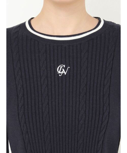 CALNAMUR(カルナムール)の「ケーブルMIXコンパクトニット(ニット/セーター・レディース・グレー/ネイビー/ブルー・FREE)」の15枚目の写真