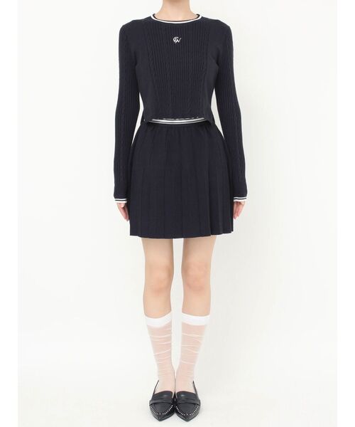 CALNAMUR(カルナムール)の「ケーブルMIXコンパクトニット(ニット/セーター・レディース・グレー/ネイビー/ブルー・FREE)」の20枚目の写真