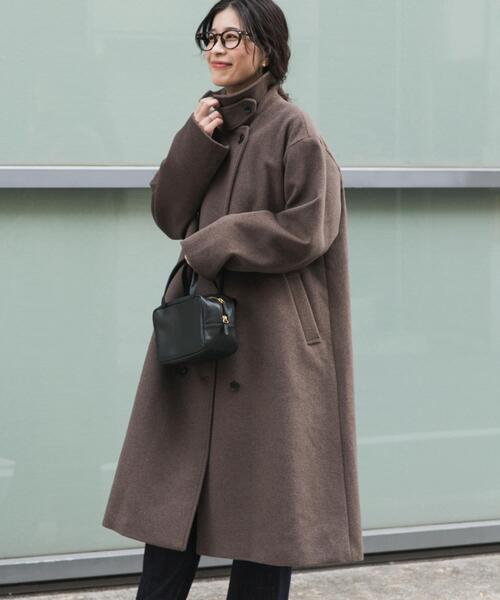 URBAN RESEARCH DOORS（アーバンリサーチドアーズ）の「ウールロングコート（その他アウター・レディース・ブラウン系その他/ネイビー・MEDIUM）」の3枚目の写真