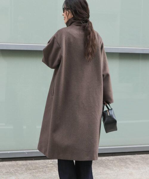 URBAN RESEARCH DOORS（アーバンリサーチドアーズ）の「ウールロングコート（その他アウター・レディース・ブラウン系その他/ネイビー・MEDIUM）」の5枚目の写真