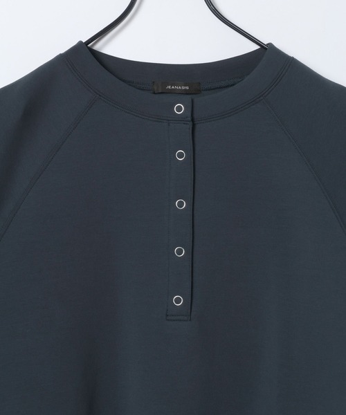 JEANASIS(ジーナシス)の「Fadeダンボールヘンリープルオーバー/638839(スウェット・レディース・グレー/ブラック系その他/ネイビー・FREE)」の5枚目の写真