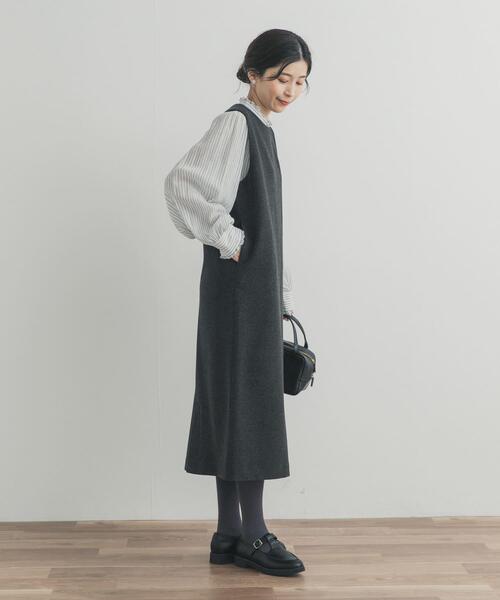 URBAN RESEARCH DOORS（アーバンリサーチドアーズ）の「カットジャンパースカート（ワンピース・レディース・ライトグレー/チャコールグレー・FREE）」の20枚目の写真