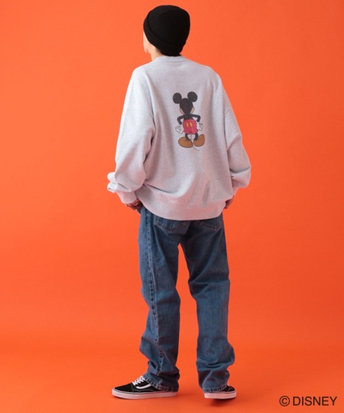 GEORGE'S（ジョージズ）の「【DISNEY】ミッキーマウス／クルーネックウラケ【UNISEX】（スウェット・メンズ・杢グレー/チャコールグレー・LARGE/MEDIUM）」の5枚目の写真