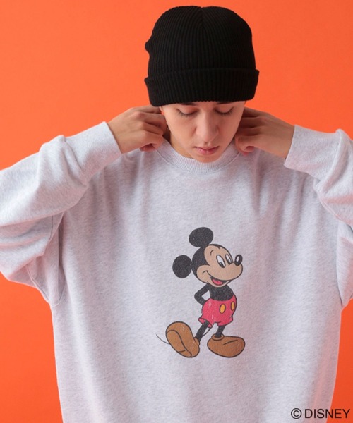 GEORGE'S（ジョージズ）の「【DISNEY】ミッキーマウス／クルーネックウラケ【UNISEX】（スウェット・メンズ・杢グレー/チャコールグレー・LARGE/MEDIUM）」の12枚目の写真