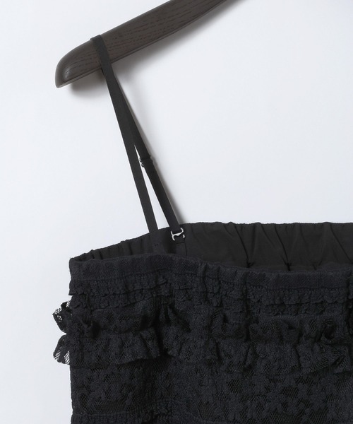 eL(エル)の「【eL】Jacquard Frill BarTop/641318(Tシャツ/カットソー・レディース・ブラック/オフホワイト・FREE)」の5枚目の写真