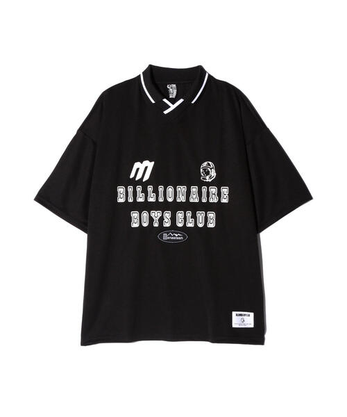 BILLIONAIRE BOYS CLUB(ビリオネア・ボーイズ・クラブ)の「MANASTASHxBILLIONAIRE BOYS CLUB/ビリオネア・ボーイズ・クラブ/BBC MANA GAME SHIRT(ポロシャツ・メンズ・ブラック/グレー/ネイビー・L/M/S/XL)」の1枚目の写真
