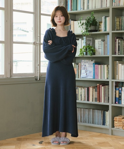 セール】【SET ITEM】fluffy bolero one-piece set / フワフワボレロ 
