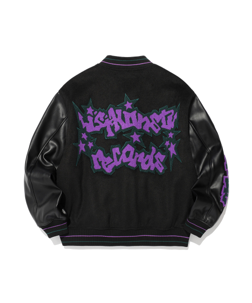 ISTKUNST(イストクンスト)の「STARS VARSITY JACKET_BLACK(IK2EFMB930A)(スタジャン・レディース・ブラック・S/M/L)」の2枚目の写真