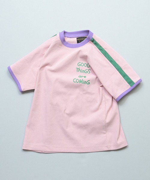 MARKEY'S(マーキーズ)の「【消臭加工/吸水速乾/UVカット】サイドラインプリントTシャツ/セットアップ可(Tシャツ/カットソー・キッズ・グリーン/ピンク/イエロー・80/90/95/100/110/120/130/140/150)」の9枚目の写真