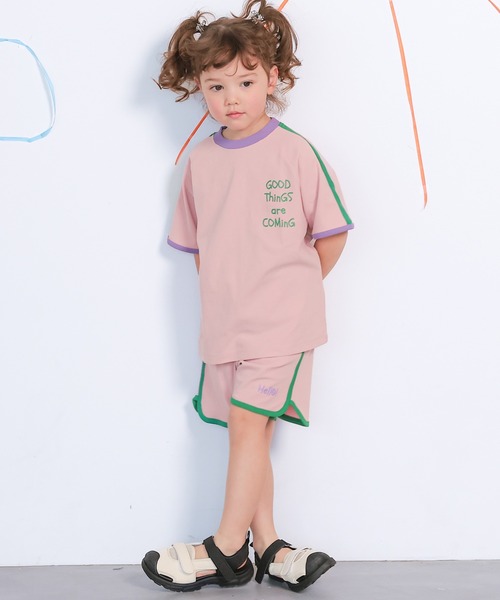 MARKEY'S(マーキーズ)の「【消臭加工/吸水速乾/UVカット】サイドラインプリントTシャツ/セットアップ可(Tシャツ/カットソー・キッズ・グリーン/ピンク/イエロー・80/90/95/100/110/120/130/140/150)」の10枚目の写真