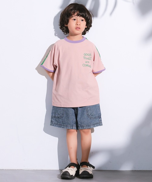 MARKEY'S(マーキーズ)の「【消臭加工/吸水速乾/UVカット】サイドラインプリントTシャツ/セットアップ可(Tシャツ/カットソー・キッズ・グリーン/ピンク/イエロー・80/90/95/100/110/120/130/140/150)」の12枚目の写真