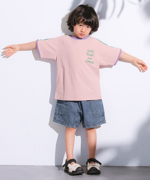 MARKEY'S(マーキーズ)の「【消臭加工/吸水速乾/UVカット】サイドラインプリントTシャツ/セットアップ可(Tシャツ/カットソー・キッズ・グリーン/ピンク/イエロー・80/90/95/100/110/120/130/140/150)」の13枚目の写真
