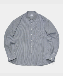 TLEYOUNG（トゥリョン）の「オールデイピンストライプシャツ_グレー（シャツ/ブラウス）」