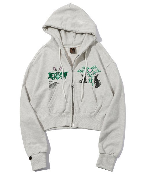 IFYOUWANT（イフユーウォント）の「2 WAY BUNNY CROP HOOD ZIPUP oatmeal（パーカー・レディース・その他・ONE SIZE）」の2枚目の写真