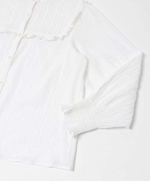 URBAN RESEARCH Sonny Label(アーバンリサーチサニーレーベル)の「『WEB限定』スタンドカラーピンタックフリルシャツ(シャツ/ブラウス・レディース・オフホワイト/ブラック・FREE)」の12枚目の写真