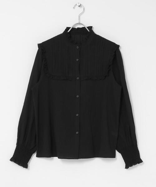 URBAN RESEARCH Sonny Label(アーバンリサーチサニーレーベル)の「『WEB限定』スタンドカラーピンタックフリルシャツ(シャツ/ブラウス・レディース・オフホワイト/ブラック・FREE)」の22枚目の写真