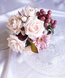 Salon de Lilas（サロンドリラ）の「アンティークローズとガーベラのブーケ（インテリア雑貨）」