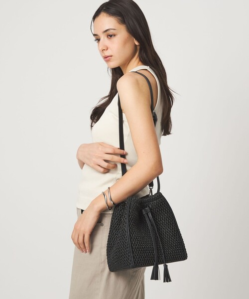 green label relaxing(グリーンレーベルリラクシング)の「2WAY シートドロスト バッグ / ショルダーバッグ(ショルダーバッグ・レディース・ベージュ/ブラック・FREE)」の4枚目の写真