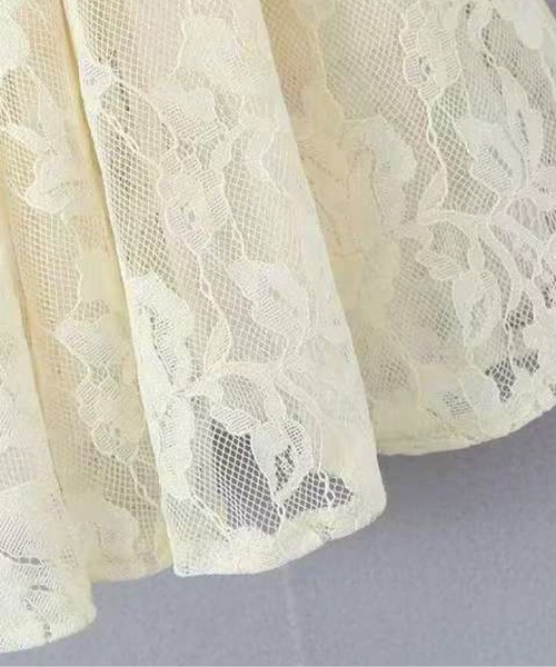LA POMME petit(ラポミ・プチ)の「Texture Lace Waisted Cami Dress(ワンピース・レディース・アイボリー/ブラック・MEDIUM/SMALL/LARGE)」の6枚目の写真