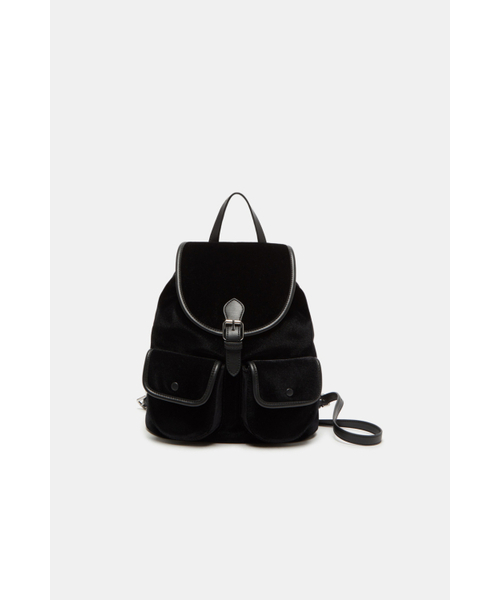 COURONNEの「Buttony Backpack 24 Velvet_RCBBX25645BKX(バックパック/リュック・レディース・ブラック・FREE)」の2枚目の写真