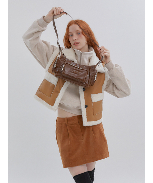 ANOETIC(アノエティック)の「ANC POCKET BAG_BROWN(ショルダーバッグ・レディース・ブラウン・FREE)」の3枚目の写真