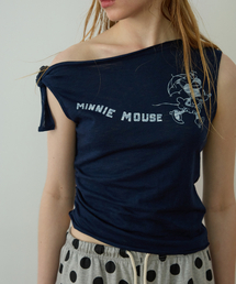 MINNIE_ASYMMETRY T-SHIRT, Navy