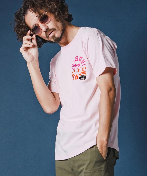 seventy seven(セブンティセブン)の「mt10170-middle onz S-S t-shirts (old days S) Tシャツ(7726S130)(Tシャツ/カットソー・メンズ・ピンク/ホワイト/ブラック・XL/L/M/S)」の3枚目の写真