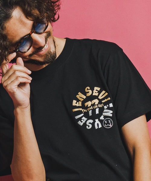 seventy seven(セブンティセブン)の「mt10170-middle onz S-S t-shirts (old days S) Tシャツ(7726S130)(Tシャツ/カットソー・メンズ・ピンク/ホワイト/ブラック・XL/L/M/S)」の1枚目の写真