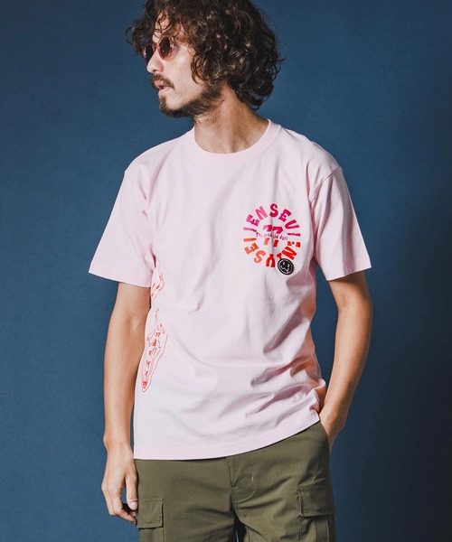 seventy seven(セブンティセブン)の「mt10170-middle onz S-S t-shirts (old days S) Tシャツ(7726S130)(Tシャツ/カットソー・メンズ・ピンク/ホワイト/ブラック・XL/L/M/S)」の5枚目の写真