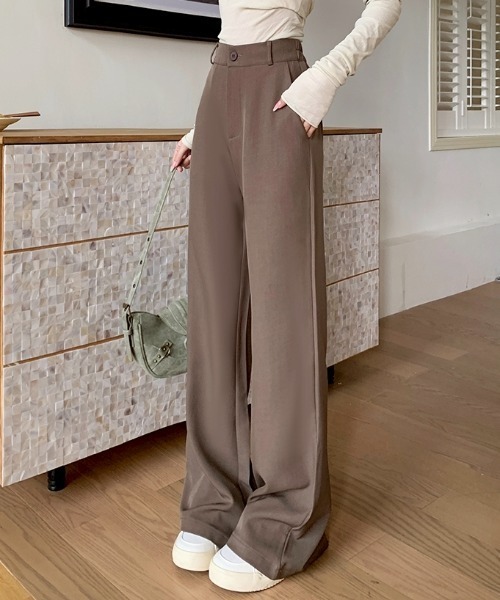 LAC-VERT（ラック・ヴェール）の「ハイウエストセミフレアスラックス（スラックス・レディース・ブラウン/グレイッシュベージュ/ブラック・MEDIUM/LARGE）」の13枚目の写真