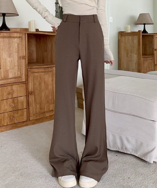LAC-VERT（ラック・ヴェール）の「ハイウエストセミフレアスラックス（スラックス・レディース・ブラウン/グレイッシュベージュ/ブラック・MEDIUM/LARGE）」の12枚目の写真