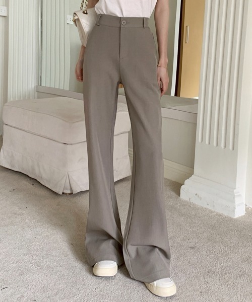 LAC-VERT（ラック・ヴェール）の「ハイウエストセミフレアスラックス（スラックス・レディース・ブラウン/グレイッシュベージュ/ブラック・MEDIUM/LARGE）」の15枚目の写真