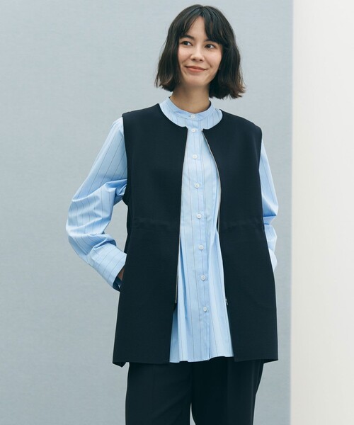 UNFILO（アンフィーロ）の「【セレモニー】BEAUTY FORM KNIT ZIPジレ（ベスト・レディース・ネイビー系/ブラック系/ベージュ系・SMALL/LARGE/MEDIUM）」の22枚目の写真