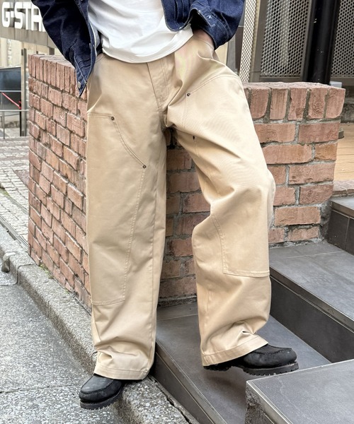 RED KAP（レッドキャップ）の「【RED KAP】限定商品 別注 DOUBLE-KNEE PANTS　ダブルニーパンツ（チノパンツ・メンズ・ブラック/ベージュ・S/M/L/LL）」の2枚目の写真