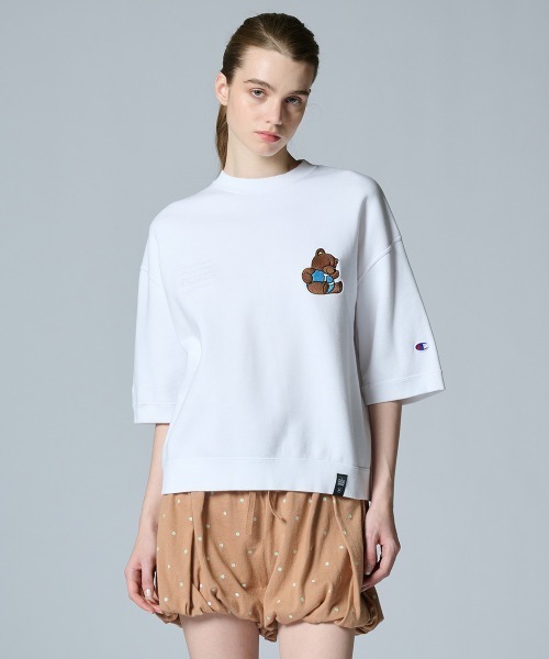 DOUBLE STANDARD CLOTHING(ダブルスタンダードクロージング)の「Champion×DSC/ NY Bear Embroidery Sweat(スウェット・レディース・グレー/オフホワイト/ブラック・FREE)」の3枚目の写真