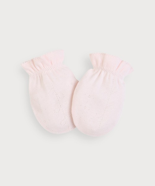 moimoln(モイモルン)の「【mini moi】スイートアイレットベビーミトン・手袋(その他ベビー用品・キッズ・ライトピンク・FREE)」の1枚目の写真