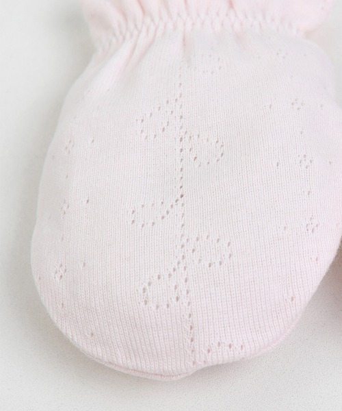 moimoln(モイモルン)の「【mini moi】スイートアイレットベビーミトン・手袋(その他ベビー用品・キッズ・ライトピンク・FREE)」の4枚目の写真