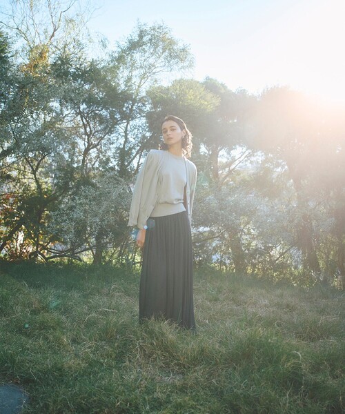 Demi-Luxe BEAMS（デミルクス ビームス）の「AK+1 / 16ゲージ スビンコットン Vネック カーディガン（カーディガン/ボレロ・レディース・レッド/ライトグレー・ONE SIZE）」の16枚目の写真