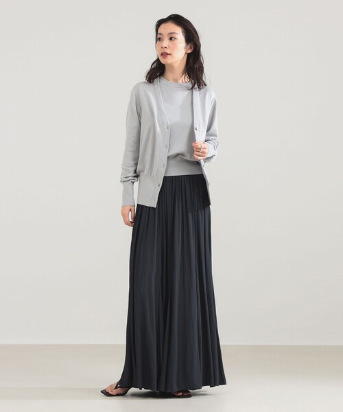 Demi-Luxe BEAMS（デミルクス ビームス）の「AK+1 / 16ゲージ スビンコットン Vネック カーディガン（カーディガン/ボレロ・レディース・レッド/ライトグレー・ONE SIZE）」の17枚目の写真