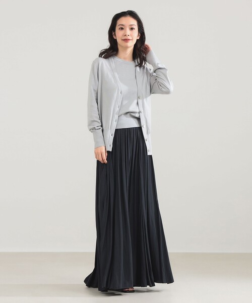 Demi-Luxe BEAMS（デミルクス ビームス）の「AK+1 / 16ゲージ スビンコットン Vネック カーディガン（カーディガン/ボレロ・レディース・レッド/ライトグレー・ONE SIZE）」の18枚目の写真