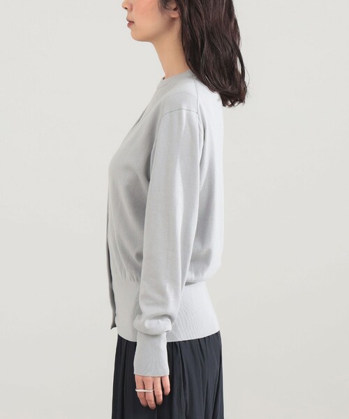 Demi-Luxe BEAMS（デミルクス ビームス）の「AK+1 / 16ゲージ スビンコットン Vネック カーディガン（カーディガン/ボレロ・レディース・レッド/ライトグレー・ONE SIZE）」の3枚目の写真