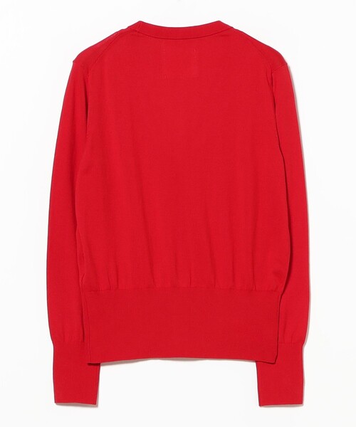 Demi-Luxe BEAMS（デミルクス ビームス）の「AK+1 / 16ゲージ スビンコットン Vネック カーディガン（カーディガン/ボレロ・レディース・レッド/ライトグレー・ONE SIZE）」の13枚目の写真