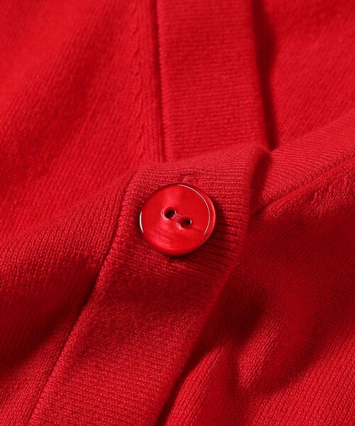 Demi-Luxe BEAMS（デミルクス ビームス）の「AK+1 / 16ゲージ スビンコットン Vネック カーディガン（カーディガン/ボレロ・レディース・レッド/ライトグレー・ONE SIZE）」の14枚目の写真