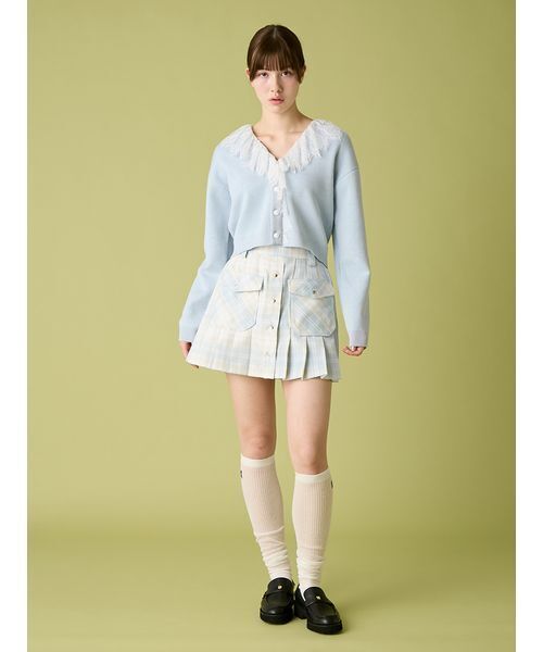 FURFUR（ファーファー）の「レース衿カーディガン（カーディガン/ボレロ・レディース・ブラック/ライトブルー/ホワイト・F）」の13枚目の写真