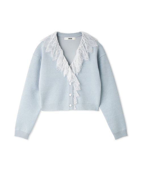 FURFUR（ファーファー）の「レース衿カーディガン（カーディガン/ボレロ・レディース・ブラック/ライトブルー/ホワイト・F）」の14枚目の写真