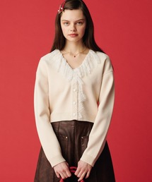 FURFUR | レース衿カーディガン(カーディガン/ボレロ)