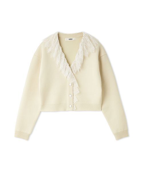 FURFUR（ファーファー）の「レース衿カーディガン（カーディガン/ボレロ・レディース・ブラック/ライトブルー/ホワイト・F）」の15枚目の写真