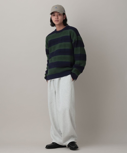 RAGEBLUE（レイジブルー）の「Washable Multi Border knit/ウォッシャブルマルチボーダーニット（ニット/セーター・メンズ・ライトブルー/オフホワイト/ネイビー・LARGE/MEDIUM）」の17枚目の写真